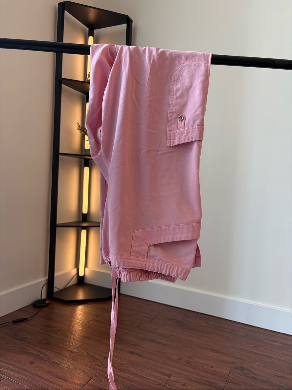 Grey's Anatomy Pink Straight-Leg Cargo Scrub Pants
